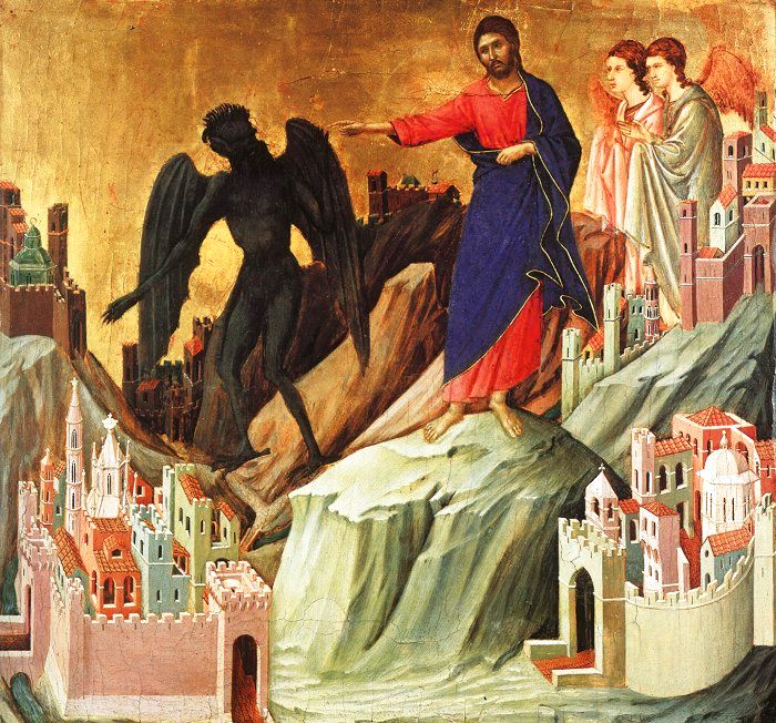 Duccio da Buoninsegna, Tentazioni di Cristo