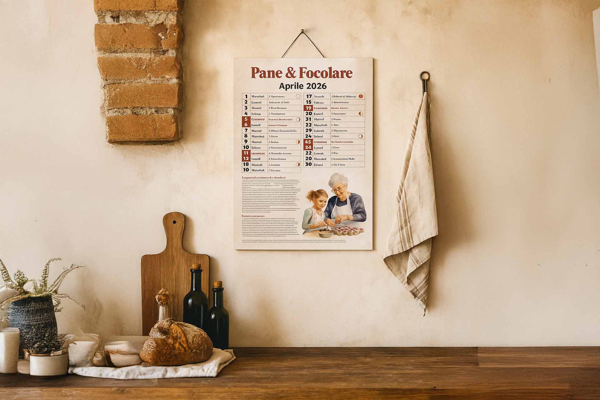 Il calendario 2026 di Pane & Focolare